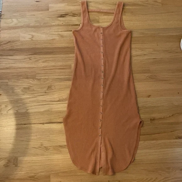 Daily Practice Snap Front Waffle Midi Dress - Picture 5 of 6